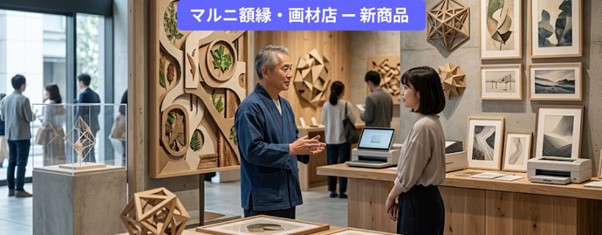 マルニ額縁画材店が連携してインテリアライフスタイル2026で新商品を発表